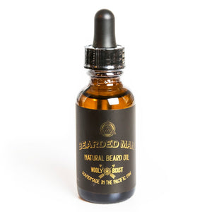 BEARDED MAN Beard Oil | Cinnamon & Cedarwood Beard Oil Wooly Beast Naturals