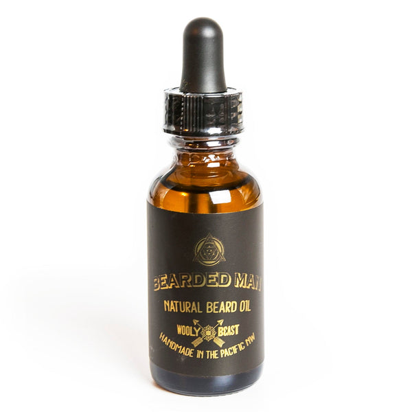 BEARDED MAN Beard Oil | Cinnamon & Cedarwood Beard Oil Wooly Beast Naturals