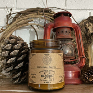 Christmas Hearth Soy Candle | Citrus, Cinnamon, Clove Candle Wooly Beast Naturals