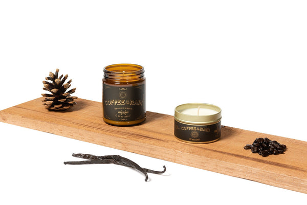 COFFEE in the RAIN Soy Candle | Coffee, Rain, Cedarwood Candle Wooly Beast Naturals