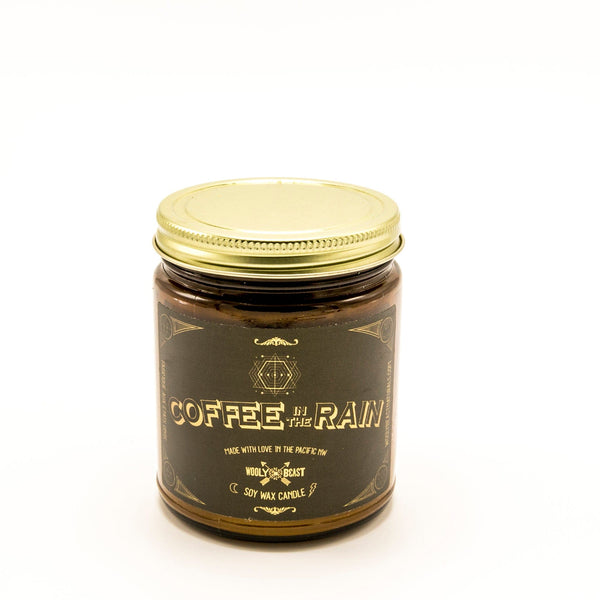 COFFEE in the RAIN Soy Candle | Coffee, Rain, Cedarwood Candle Wooly Beast Naturals