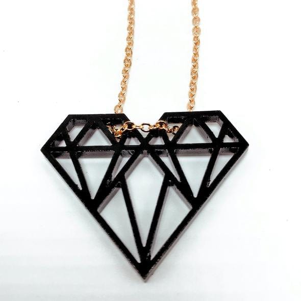 Geometric Heart Pendant Necklace Jewelry Veil+Dagger
