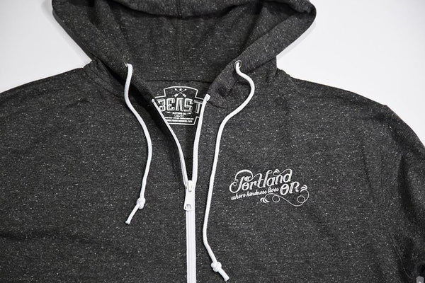 Portland, Oregon Where Kindess Lives Hoodie by Wooly Beast hoodie Wooly Beast Naturals X-LARGE