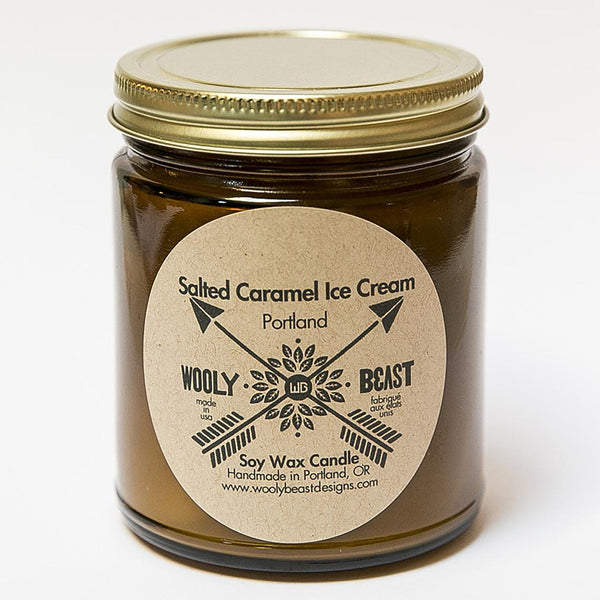 SALTED CARAMEL ICE CREAM | Soy Candle Candle Wooly Beast Naturals