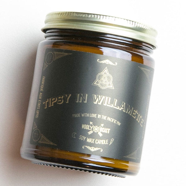 TIPSY in WILLAMETTE | Amber, Vanilla, Blackberry | Soy Candle Candle Wooly Beast Naturals