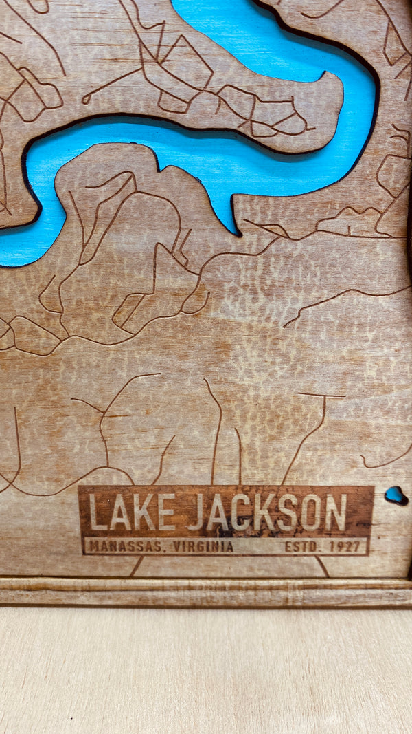 Lake Jackson Map - Personalized Wall Art