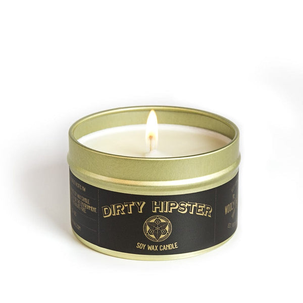 DIRTY HIPSTER Soy Candle | Patchouli, Cedarwood, Tobacco, Bergamot Candle Wooly Beast Naturals 