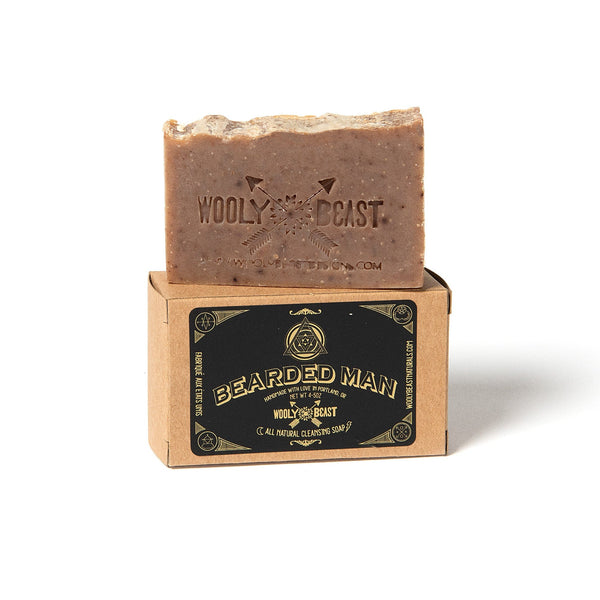 BEARDED MAN Natural Soap | Cedarwood + Cinnamon Soap Wooly Beast Naturals 