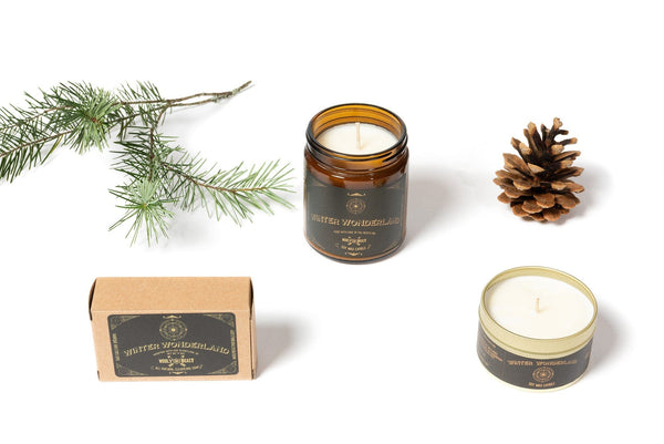 WINTER WONDERLAND | Peppermint & Pine Cones | Soy Candle Candle Wooly Beast Naturals 